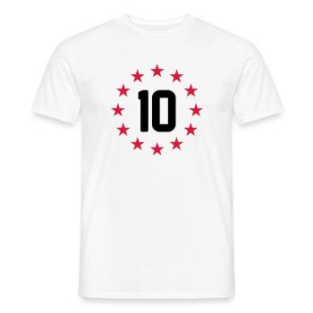 10 ans - T-shirt homme - blanc - Devant - AI Model Male 178 dark (178cm)