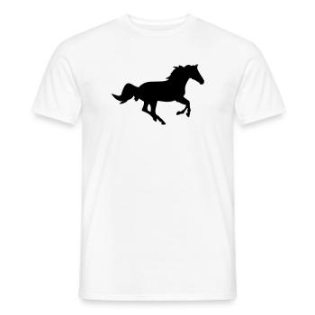 Un cheval - T-shirt homme - blanc - Devant - AI Model Male 178 dark (178cm)