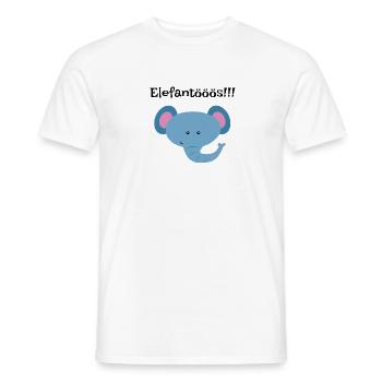 Blauer Elefantenkopf Kindershirt - Männer T-Shirt - Weiß - Vorne - AI Model Male 178 dark (178cm)