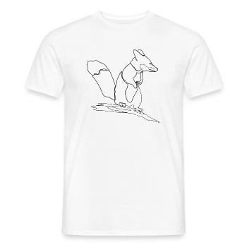 Fox Squirrel Squirrel Fox - T-shirt homme - blanc - Devant - AI Model Male 178 dark (178cm)