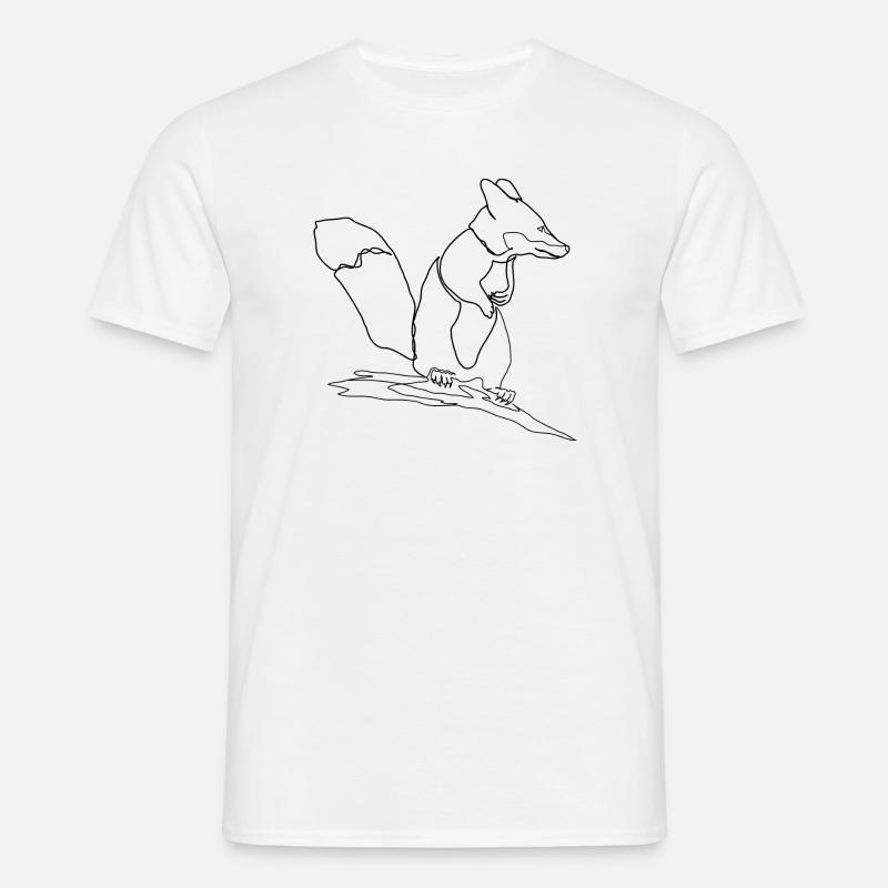 Fuchs Eichhörnchen Squirrel Fox - Männer T-Shirt - Weiß