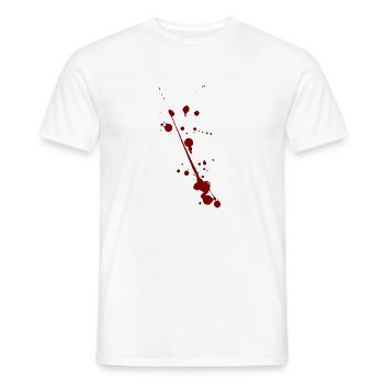 Blutfleck auf dem T-Shirt Blut auf Kleidern - Männer T-Shirt - Weiß - Vorne - AI Model Male 178 dark (178cm)