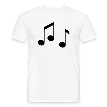Abstrakte Noten in Pastellfarben - Männer T-Shirt - Weiß - Vorne - AI Model Male 178 dark (178cm)