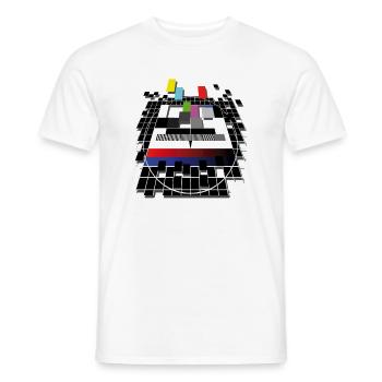 TV screen - T-shirt homme - blanc - Devant - AI Model Male 178 dark (178cm)