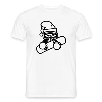 snowboarder, snow, winter - Men's T-Shirt - white - Front - AI Model Male 178 dark (178cm)