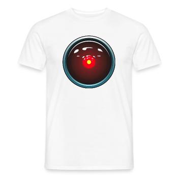 HAL9000 - Men's T-Shirt - white - Front - AI Model Male 178 dark (178cm)