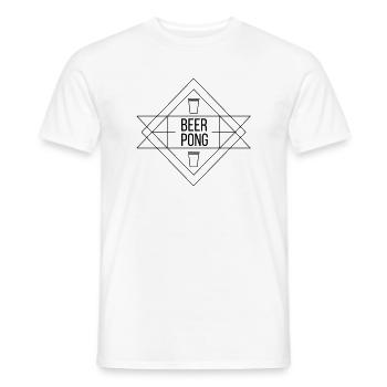 Beer Pong Crest - Männer T-Shirt - Weiß - Vorne - AI Model Male 178 dark (178cm)