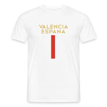 Souvenir Espagne Valence España Souvenir Souvenir - T-shirt homme - blanc - Devant - AI Model Male 178 dark (178cm)