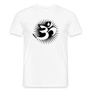 Om Symbol 3D - Männer T-Shirt - Weiß - Vorne - AI Model Male 178 dark (178cm)
