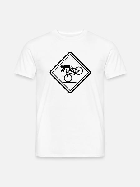 sport komisch mountainbiking - Männer T-Shirt - Weiß