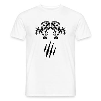 Lion - T-shirt homme - blanc - Devant - AI Model Male 178 dark (178cm)