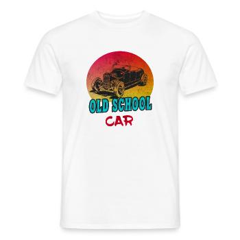 Old School Car Vintage / Cadeau Voiture de collection - T-shirt homme - blanc - Devant - AI Model Male 178 dark (178cm)
