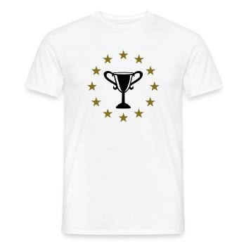 Trophée & Étoiles - T-shirt homme - blanc - Devant - AI Model Male 178 dark (178cm)
