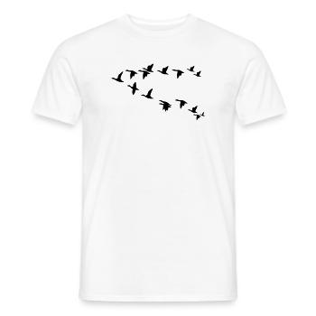 Troupeau d’oiseaux troupeau d’oiseaux - T-shirt homme - blanc - Devant - AI Model Male 178 dark (178cm)