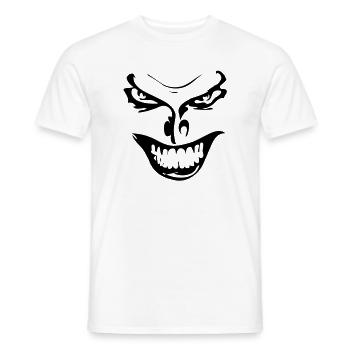 Evil Face - Men's T-Shirt - white - Front - AI Model Male 178 dark (178cm)