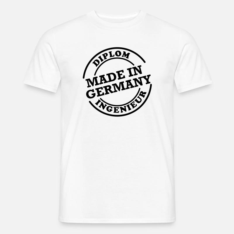 Dipl-Ing - Made in Germany - Männer T-Shirt - Weiß