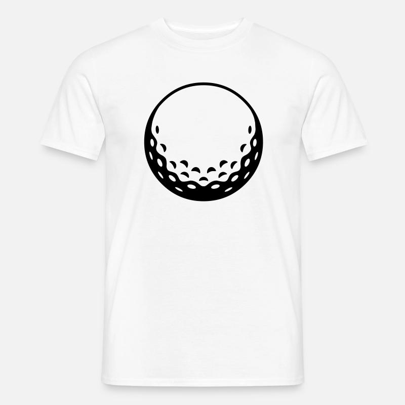 Golfball - einfärbbar - Männer T-Shirt - Weiß