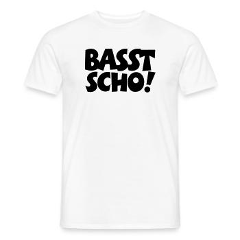 Basst Scho - Männer T-Shirt - Weiß - Vorne - AI Model Male 178 dark (178cm)