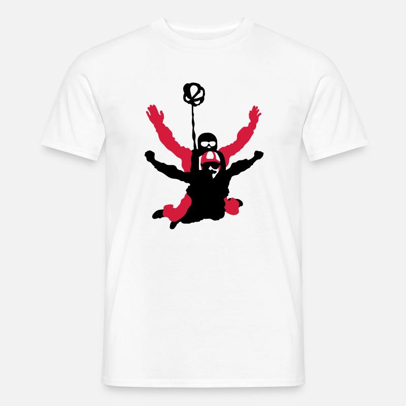 Tandemsprung - Männer T-Shirt - Weiß