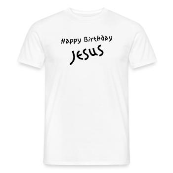 happy birthday jesus - Männer T-Shirt - Weiß - Vorne - AI Model Male 178 dark (178cm)