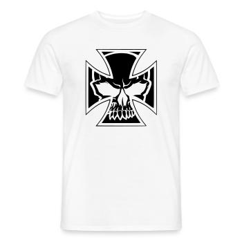 skull7 - Männer T-Shirt - Weiß - Vorne - AI Model Male 178 dark (178cm)