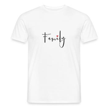 Amour coeur de famille - T-shirt homme - blanc - Devant - AI Model Male 178 dark (178cm)