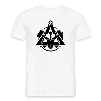 Maurer Logo - T-shirt homme - blanc - Devant - AI Model Male 178 dark (178cm)