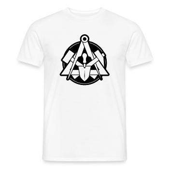 Manteau des bras Maurer - vecteur - T-shirt homme - blanc - Devant - AI Model Male 178 dark (178cm)