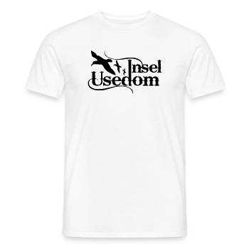 T-Shirt Usedom vintage – Ostsee Streetwear Design - T-shirt homme - blanc - Devant - AI Model Male 178 dark (178cm)