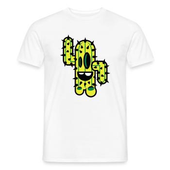 kaktus comic natur - Männer T-Shirt - Weiß - Vorne - AI Model Male 178 dark (178cm)