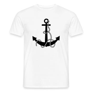 anchor - Men's T-Shirt - white - Front - AI Model Male 178 dark (178cm)