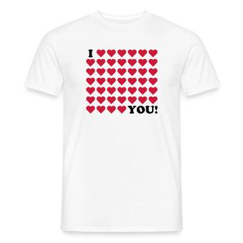 mariage d'amour de jour de valentines - T-shirt homme - blanc - Devant - AI Model Male 178 dark (178cm)