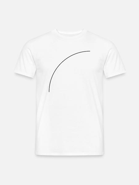 Viertelkreis - Männer T-Shirt - Weiß
