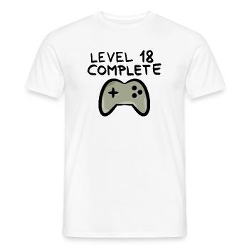 Level 18 completed 18th birthday - Men's T-Shirt - white - Front - AI Model Male 178 dark (178cm)