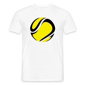 Balle de tennis - T-shirt homme - blanc - Devant - AI Model Male 178 dark (178cm)