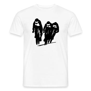 Cycling track - Men's T-Shirt - white - Front - AI Model Male 178 dark (178cm)