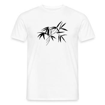 Bambus - Männer T-Shirt - Weiß - Vorne - AI Model Male 178 dark (178cm)