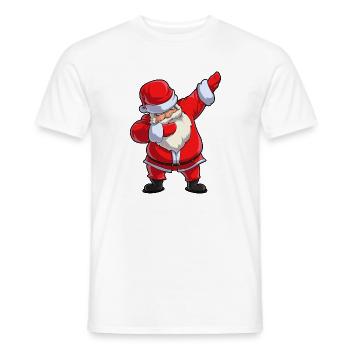 Santa Dabbing Festif Noël - T-shirt homme - blanc - Devant - AI Model Male 178 dark (178cm)
