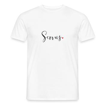 Servus Herz Dekoration Geschenk Gruß - Männer T-Shirt - Weiß - Vorne - AI Model Male 178 dark (178cm)