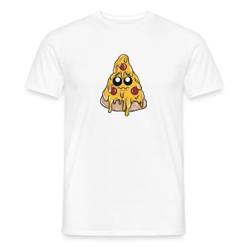 Pizza Italian food - Men's T-Shirt - white - Front - AI Model Male 178 dark (178cm)