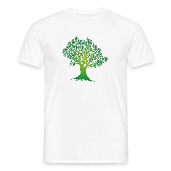 Alter Baum, Baumillustration für Naturliebhaber - Männer T-Shirt - Weiß - Vorne - AI Model Male 178 dark (178cm)