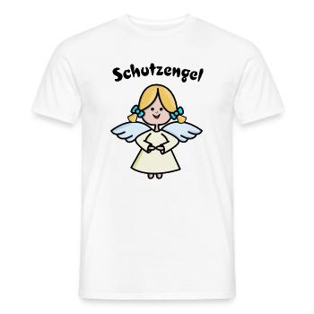 Schutzengel kann man nie genug haben - Männer T-Shirt - Weiß - Vorne - AI Model Male 178 dark (178cm)