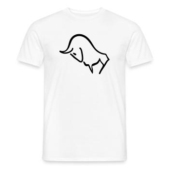 stier - T-shirt homme - blanc - Devant - AI Model Male 178 dark (178cm)