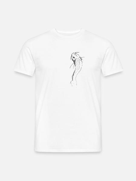 Koi Karpfen Japanischer Fisch Line Art - Männer T-Shirt - Weiß