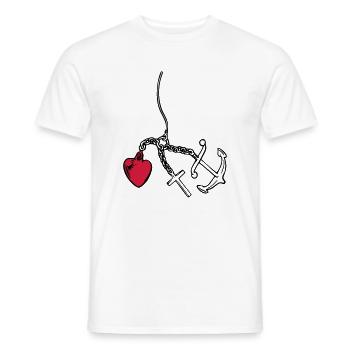 glaube liebe hoffnung herz - Männer T-Shirt - Weiß - Vorne - AI Model Male 178 dark (178cm)
