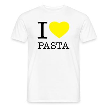 I LOVE PASTA Macaroni Noodles - Men's T-Shirt - white - Front - AI Model Male 178 dark (178cm)