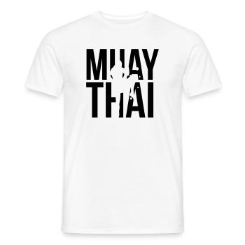muay thai - T-shirt homme - blanc - Devant - AI Model Male 178 dark (178cm)