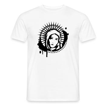 Maria Portrait Graffiti Schablone - Männer T-Shirt - Weiß - Vorne - AI Model Male 178 dark (178cm)