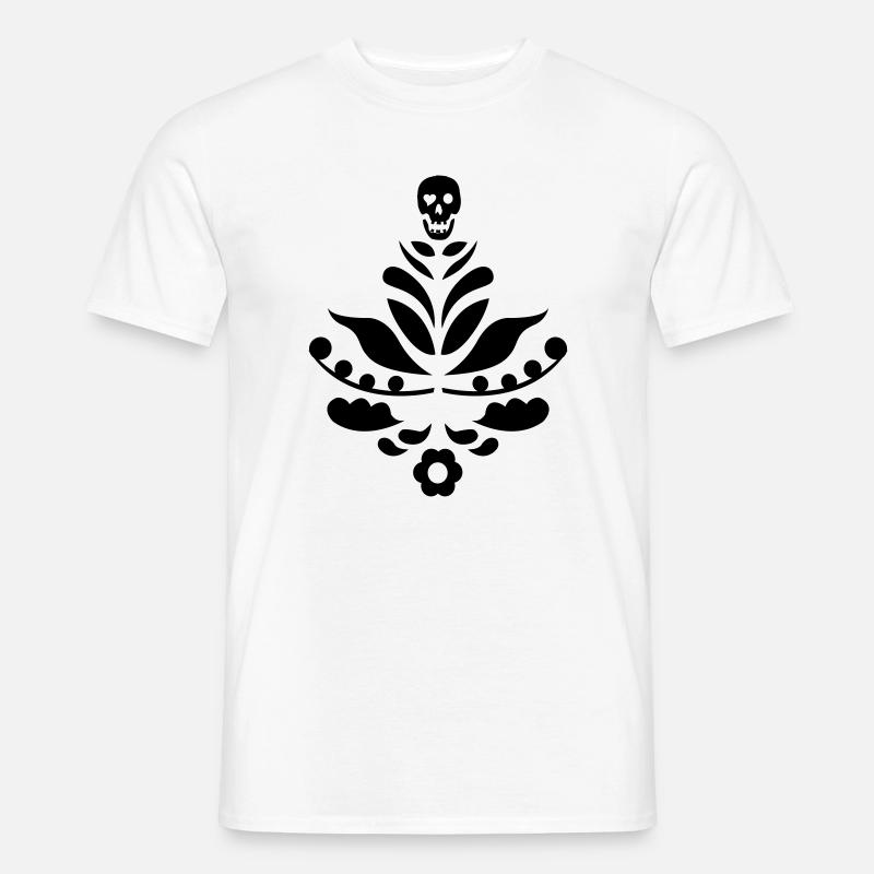 Kurbits & Schädel schwarz - Männer T-Shirt - Weiß