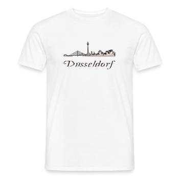 Düsseldorf - T-shirt homme - blanc - Devant - AI Model Male 178 dark (178cm)